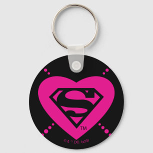 Supergirl diagonaal patroon sleutelhanger