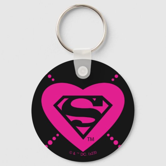 Supergirl diagonaal patroon sleutelhanger (Voorkant)