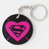 Supergirl diagonaal patroon sleutelhanger (Achterkant)