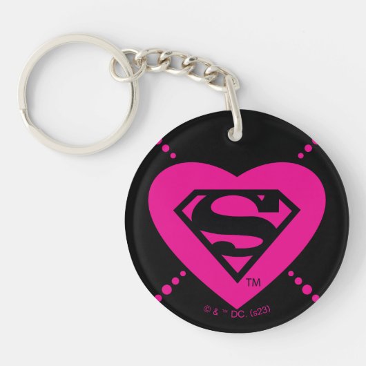 Supergirl diagonaal patroon sleutelhanger (Voorkant)