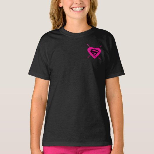 Supergirl diagonaal patroon t-shirt (Voorkant)