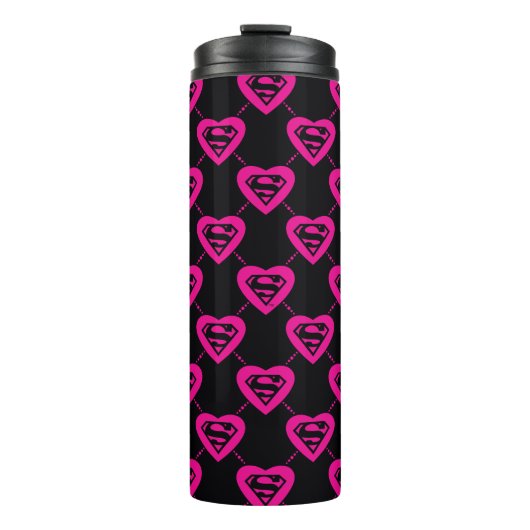 Supergirl diagonaal patroon thermosbeker (Voorkant)