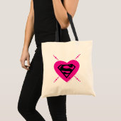 Supergirl diagonaal patroon tote bag (Voorkant (product))