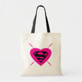 Supergirl diagonaal patroon tote bag (Voorkant)
