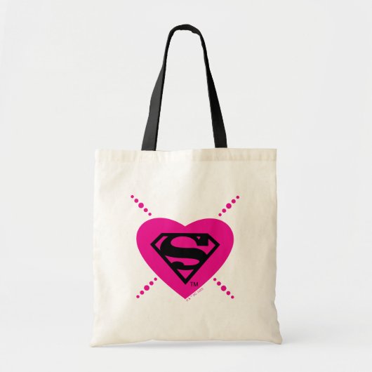 Supergirl diagonaal patroon tote bag (Voorkant)
