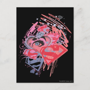 Supergirl Diamonds en Lips Briefkaart