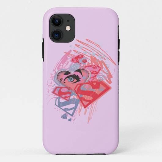 Supergirl Diamonds en Lips Case-Mate iPhone Case (Achterkant)