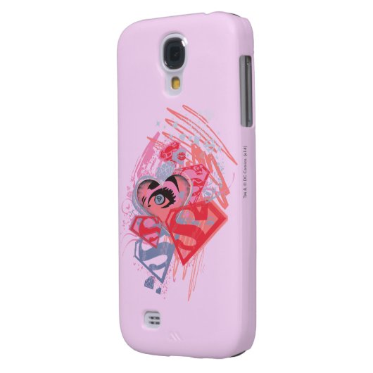Supergirl Diamonds en Lips Case-Mate Samsung Galaxy Hoesje (Achterkant Links)