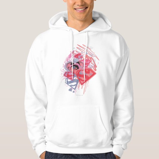 Supergirl Diamonds en Lips Hoodie (Voorkant)