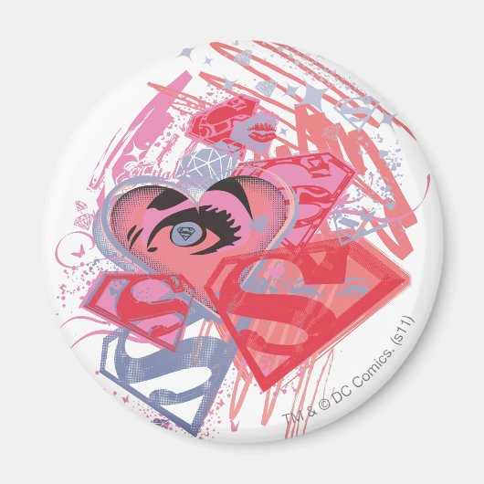 Supergirl Diamonds en Lips Magneet (Voorkant)