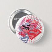 Supergirl Diamonds en Lips Ronde Button 5,7 Cm (Voorkant /achterkant)