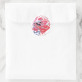 Supergirl Diamonds en Lips Ronde Sticker (Tas)