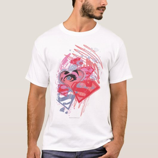 Supergirl Diamonds en Lips T-shirt (Voorkant)