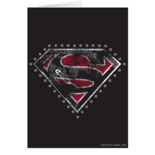 Supergirl Distress Logo Black en Red