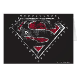Supergirl Distress Logo Black en Red