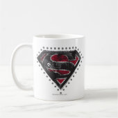 Supergirl Distress Logo Black en Red Koffiemok (Links)