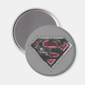 Supergirl Distress Logo Black en Red Magneet (Voorkant / Achterkant)