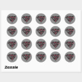 Supergirl Distress Logo Black en Red Ronde Sticker (Vel)