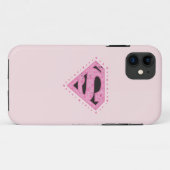 Supergirl Distress Logo Black en Roze Case-Mate iPhone Case (Achterkant (horizontaal))