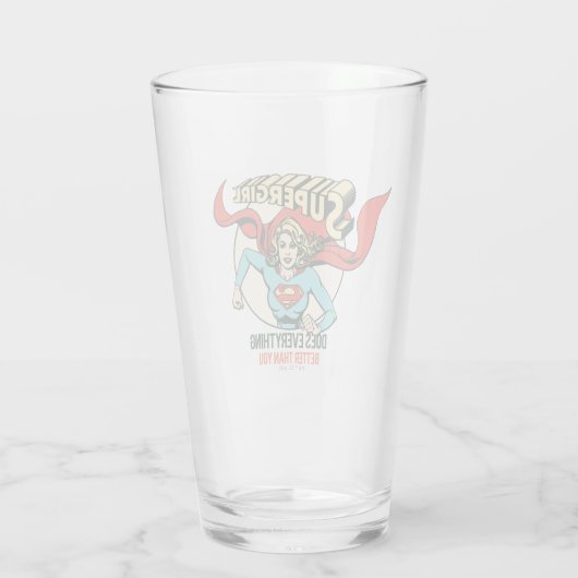 Supergirl doet alles beter dan jij glas (Achterkant)