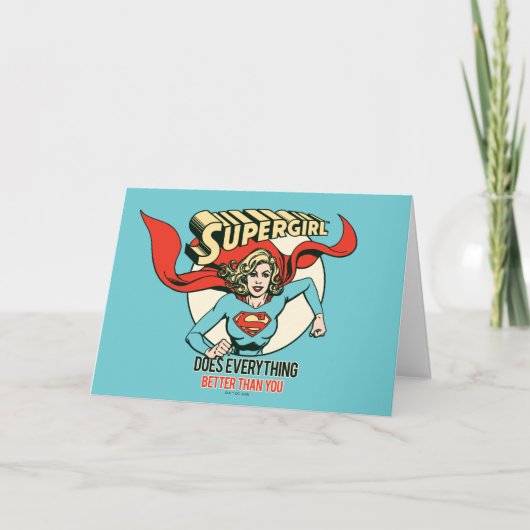 Supergirl doet alles beter dan jij kaart (Voorkant)