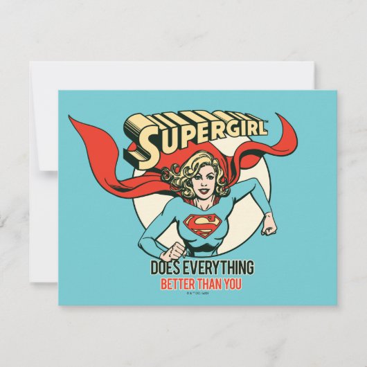 Supergirl doet alles beter dan jij notitiekaartje (Voorkant)