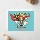 Supergirl doet alles beter dan jij notitiekaartje (Voorkant / Achterkant in situ)