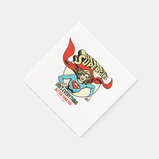 Supergirl doet alles beter dan jij servet (Hoek)