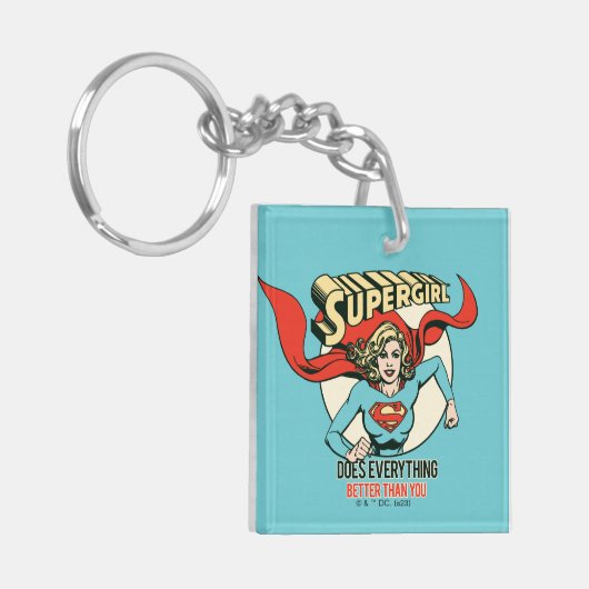 Supergirl doet alles beter dan jij sleutelhanger (Voorkant Links)