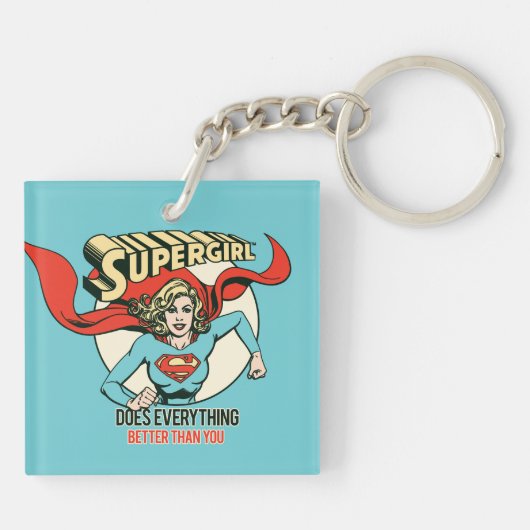 Supergirl doet alles beter dan jij sleutelhanger (Achterkant)