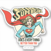 Supergirl doet alles beter dan jij sticker (Voorkant)