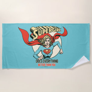 Supergirl doet alles beter dan jij strandlaken