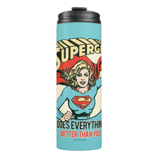 Supergirl doet alles beter dan jij thermosbeker (Voorkant)