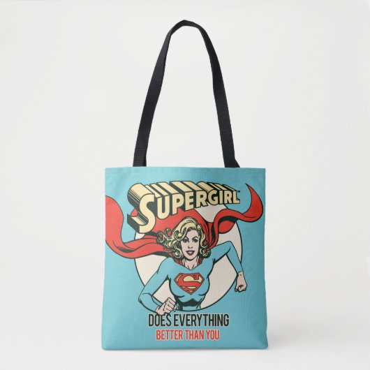 Supergirl doet alles beter dan jij tote bag (Voorkant)