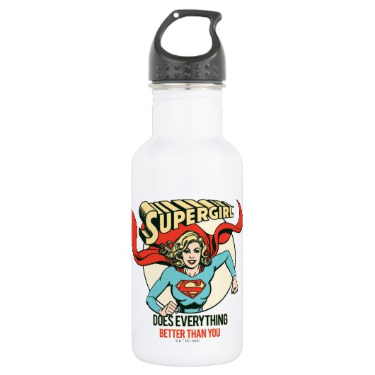 Supergirl doet alles beter dan jij waterfles  (Voorkant)
