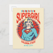 Supergirl Drama gratis in mijn stad Briefkaart (Voorkant / Achterkant)