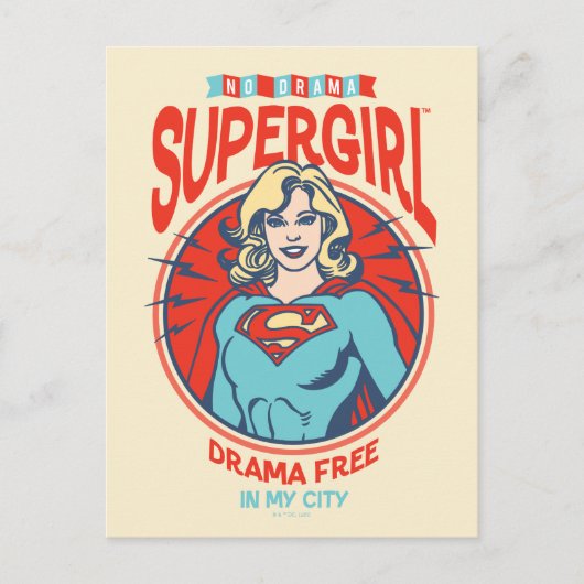Supergirl Drama gratis in mijn stad Briefkaart (Voorkant)