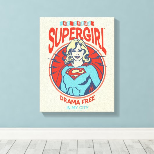 Supergirl Drama gratis in mijn stad Canvas Afdruk (Insitu (Houten vloer))