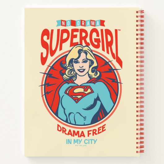Supergirl Drama gratis in mijn stad Notitieboek (Achterkant)