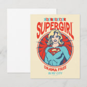 Supergirl Drama gratis in mijn stad Notitiekaartje (Voorkant / Achterkant)
