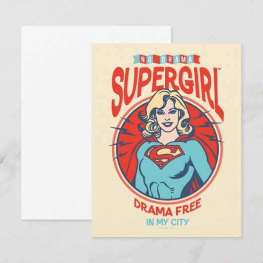 Supergirl Drama gratis in mijn stad Notitiekaartje (Voorkant / Achterkant)