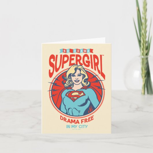 Supergirl Drama gratis in mijn stad Notitiekaartje (Voorkant)
