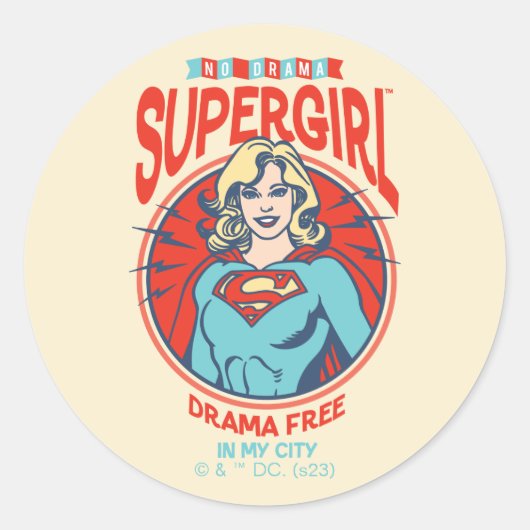 Supergirl Drama gratis in mijn stad Ronde Sticker (Voorkant)
