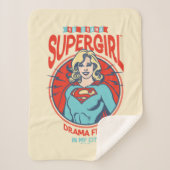 Supergirl Drama gratis in mijn stad Sherpa Deken (Voorkant)