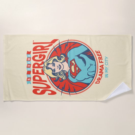 Supergirl Drama gratis in mijn stad Strandlaken (Voorkant)