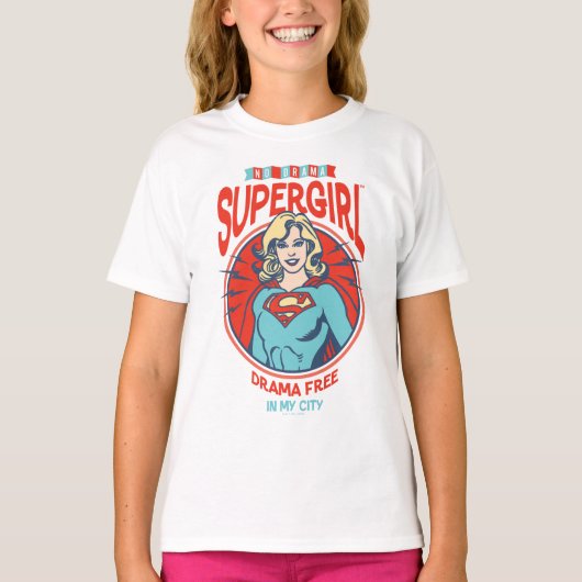 Supergirl Drama gratis in mijn stad T-shirt (Voorkant)