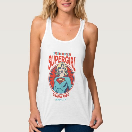 Supergirl Drama gratis in mijn stad Tanktop (Voorkant)