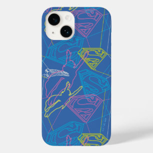 Supergirl en Logo gekleurde contouren Case-Mate iPhone 14 Hoesje