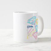 Supergirl en Logo gekleurde contouren Grote Koffiekop (Voorkant rechts)