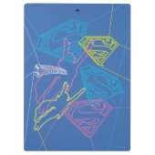 Supergirl en Logo gekleurde contouren Klembord (Achterkant)